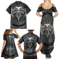Until Valhalla Viking Skull Family Matching Summer Maxi Dress and Hawaiian Shirt - Wonder Print Shop