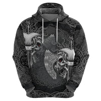 Until Valhalla Viking Skull Hoodie - Wonder Print Shop