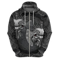 Until Valhalla Viking Skull Hoodie - Wonder Print Shop