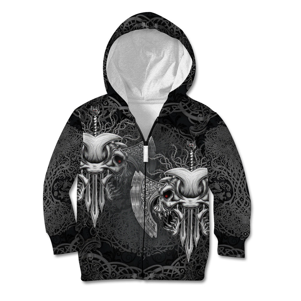 Until Valhalla Viking Skull Kid Hoodie - Wonder Print Shop