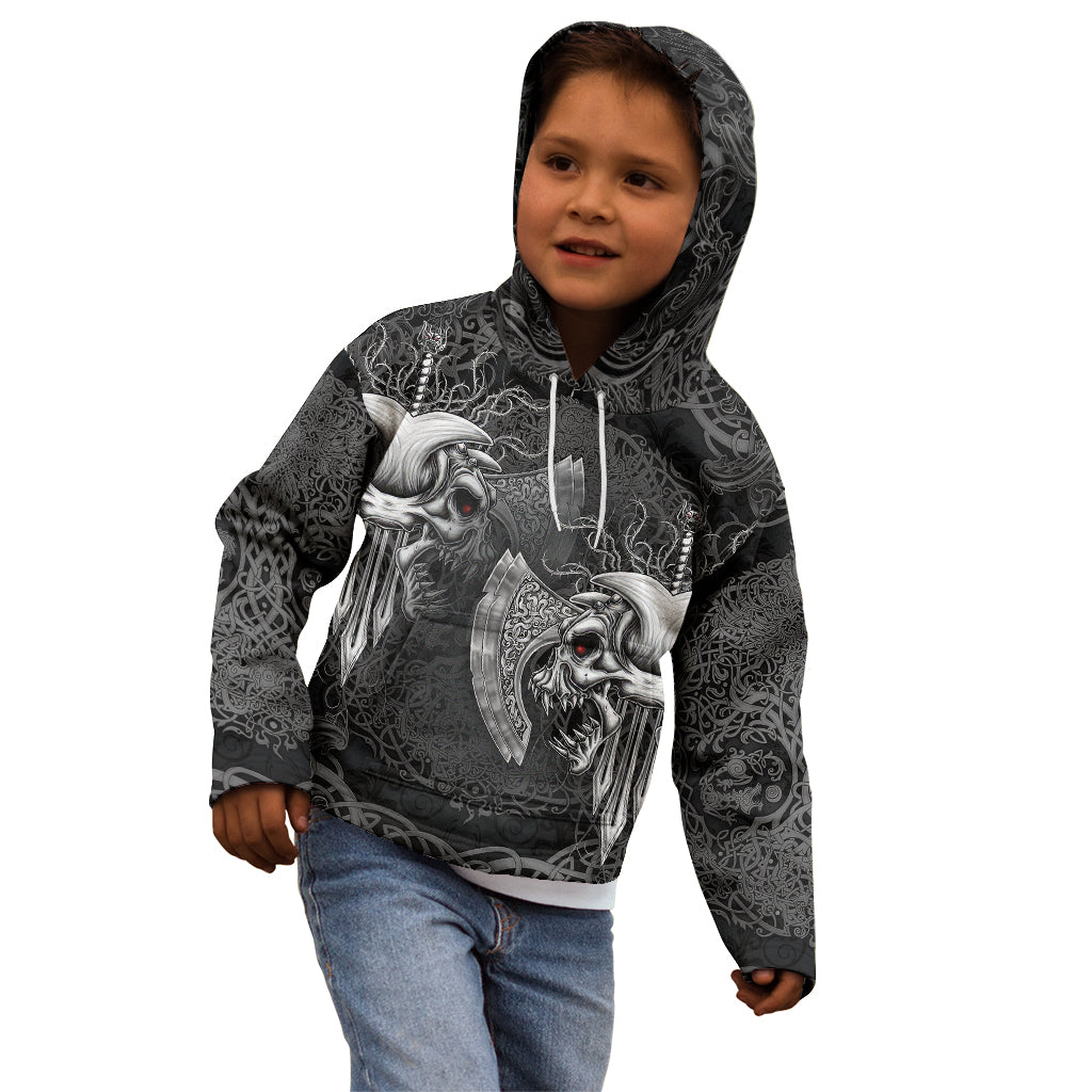 Until Valhalla Viking Skull Kid Hoodie - Wonder Print Shop