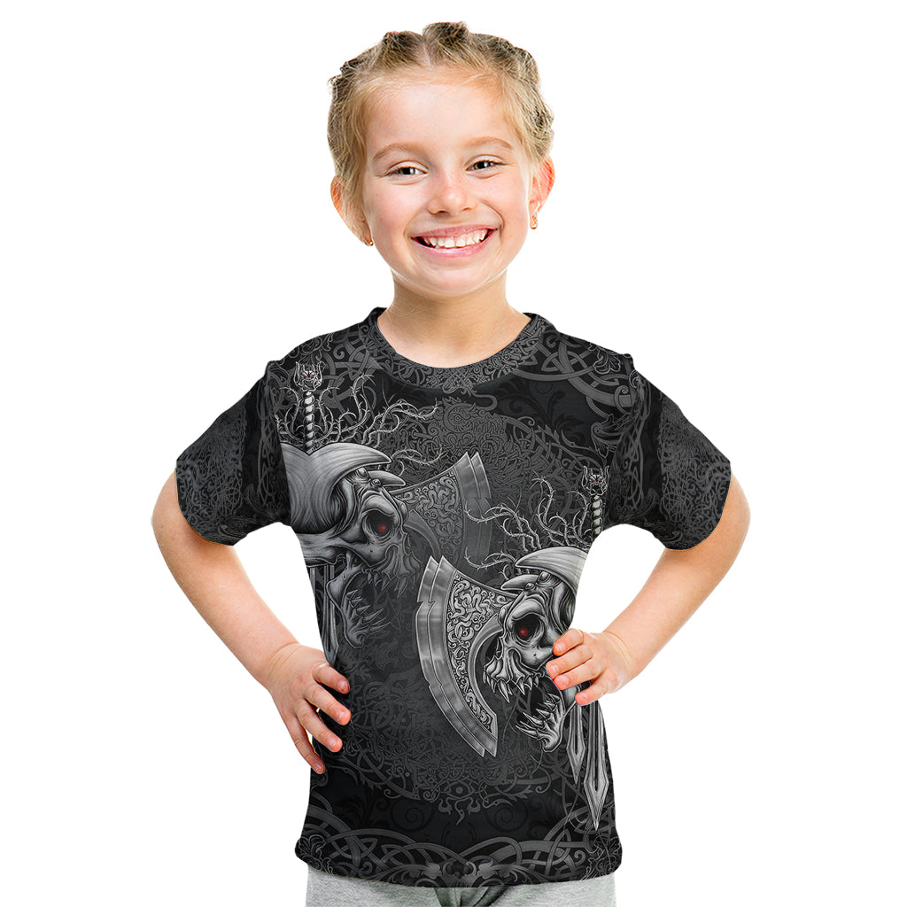 Until Valhalla Viking Skull Kid T Shirt - Wonder Print Shop