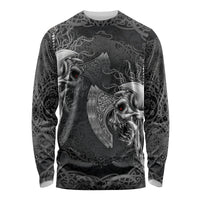 Until Valhalla Viking Skull Long Sleeve Shirt - Wonder Print Shop