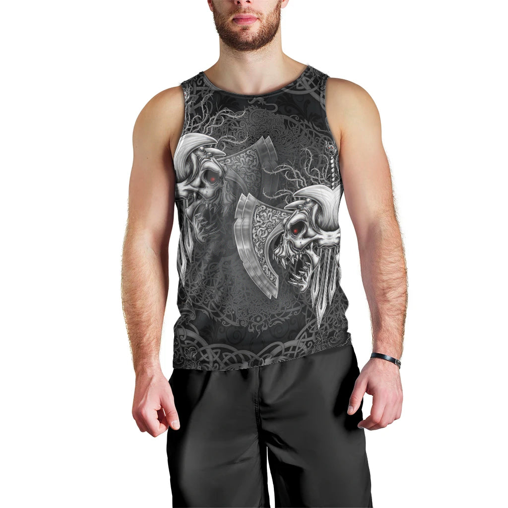 Until Valhalla Viking Skull Men Tank Top - Wonder Print Shop