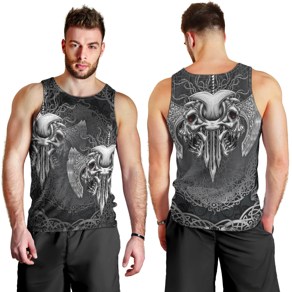 Until Valhalla Viking Skull Men Tank Top - Wonder Print Shop