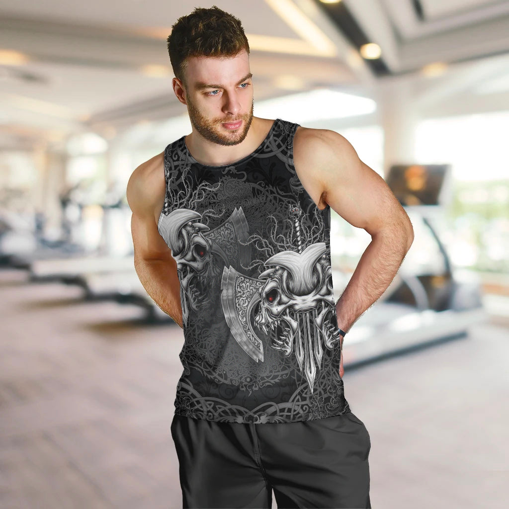 Until Valhalla Viking Skull Men Tank Top - Wonder Print Shop
