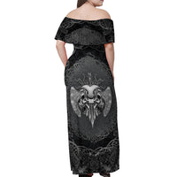 Until Valhalla Viking Skull Off Shoulder Maxi Dress - Wonder Print Shop