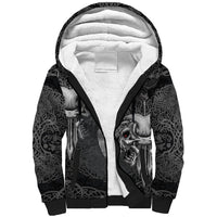 Until Valhalla Viking Skull Sherpa Hoodie - Wonder Print Shop