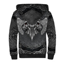 Until Valhalla Viking Skull Sherpa Hoodie - Wonder Print Shop