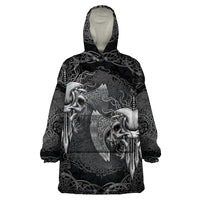 Until Valhalla Viking Skull Wearable Blanket Hoodie - Wonder Print Shop