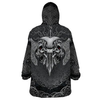 Until Valhalla Viking Skull Wearable Blanket Hoodie - Wonder Print Shop