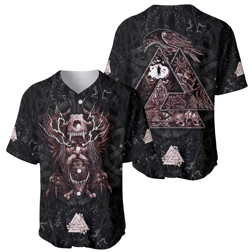 Viking Odin Baseball Jersey Viking Allfather's Radiance - Wonder Print Shop