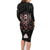 Viking Odin Family Matching Long Sleeve Bodycon Dress and Hawaiian Shirt Viking Allfather's Radiance - Wonder Print Shop