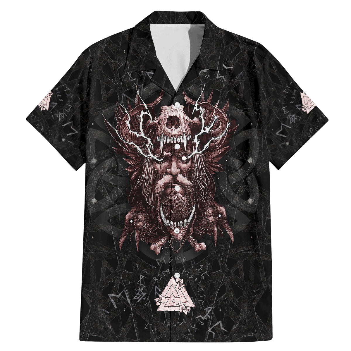 Viking Odin Family Matching Mermaid Dress and Hawaiian Shirt Viking Allfather's Radiance - Wonder Print Shop