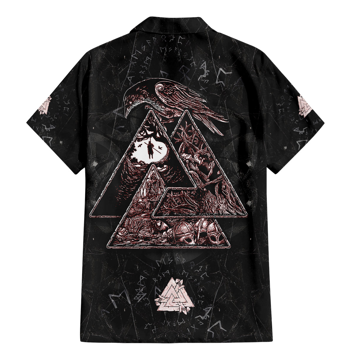 Viking Odin Family Matching Mermaid Dress and Hawaiian Shirt Viking Allfather's Radiance - Wonder Print Shop