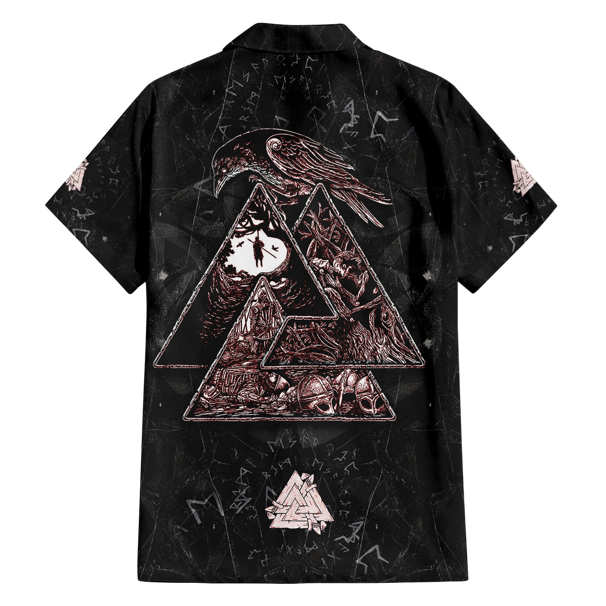 Viking Odin Family Matching Off Shoulder Maxi Dress and Hawaiian Shirt Viking Allfather's Radiance - Wonder Print Shop