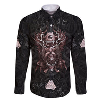 Viking Odin Family Matching Off Shoulder Maxi Dress and Hawaiian Shirt Viking Allfather's Radiance - Wonder Print Shop