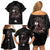 Viking Odin Family Matching Off Shoulder Short Dress and Hawaiian Shirt Viking Allfather's Radiance - Wonder Print Shop