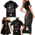 Viking Odin Family Matching Short Sleeve Bodycon Dress and Hawaiian Shirt Viking Allfather's Radiance - Wonder Print Shop