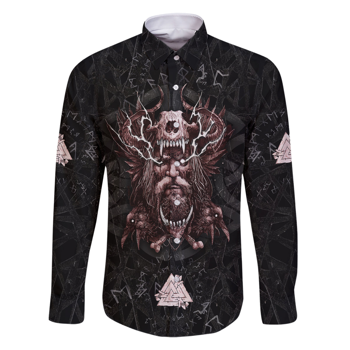 Viking Odin Family Matching Short Sleeve Bodycon Dress and Hawaiian Shirt Viking Allfather's Radiance - Wonder Print Shop