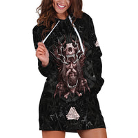 Viking Odin Hoodie Dress Viking Allfather's Radiance - Wonder Print Shop