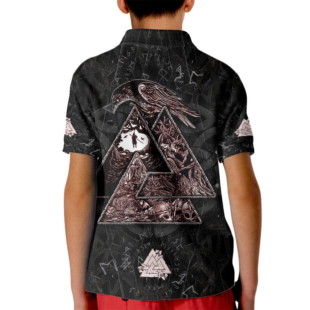 Viking Odin Kid Polo Shirt Viking Allfather's Radiance - Wonder Print Shop
