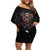 Viking Odin Off Shoulder Short Dress Viking Allfather's Radiance - Wonder Print Shop