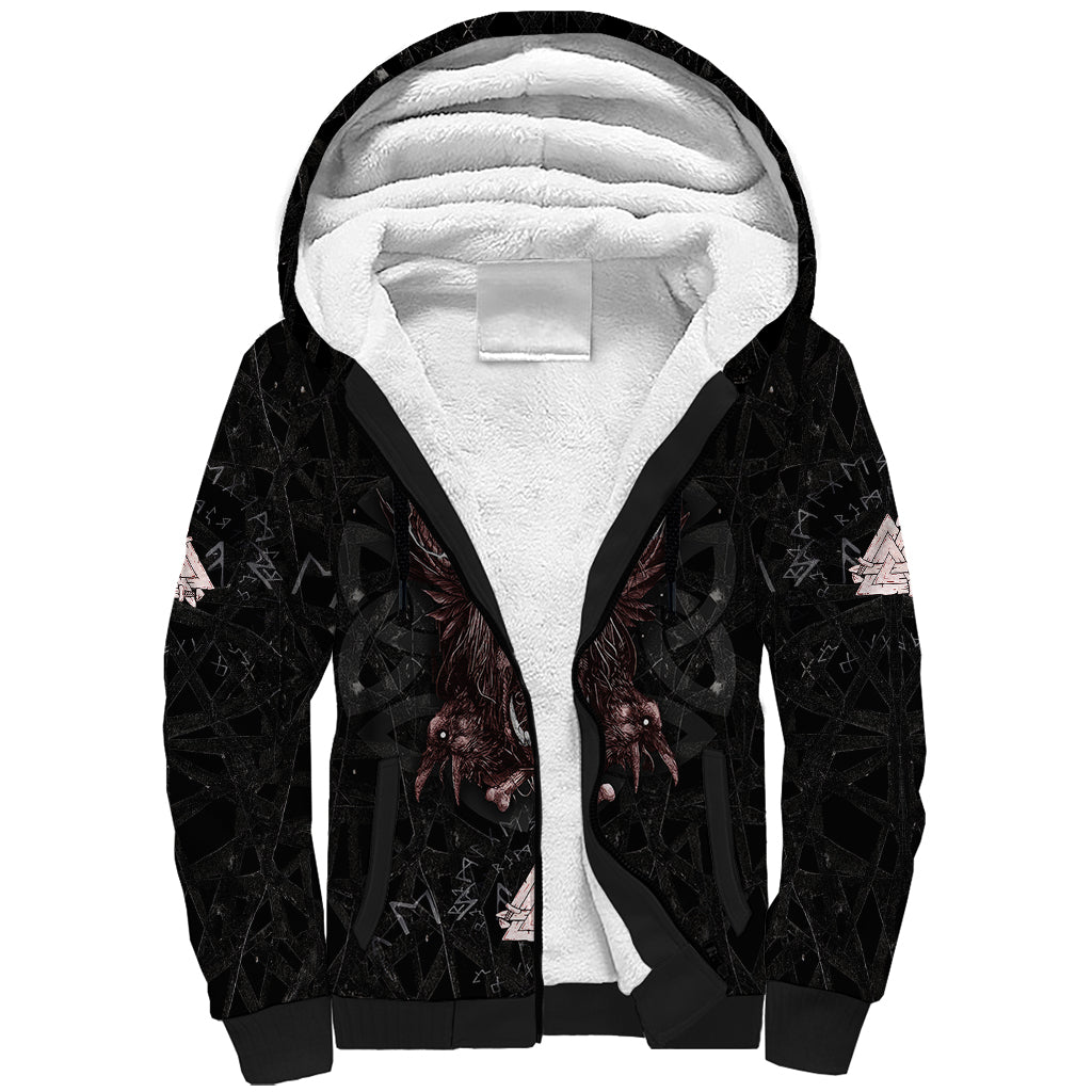 Viking Odin Sherpa Hoodie Viking Allfather's Radiance - Wonder Print Shop