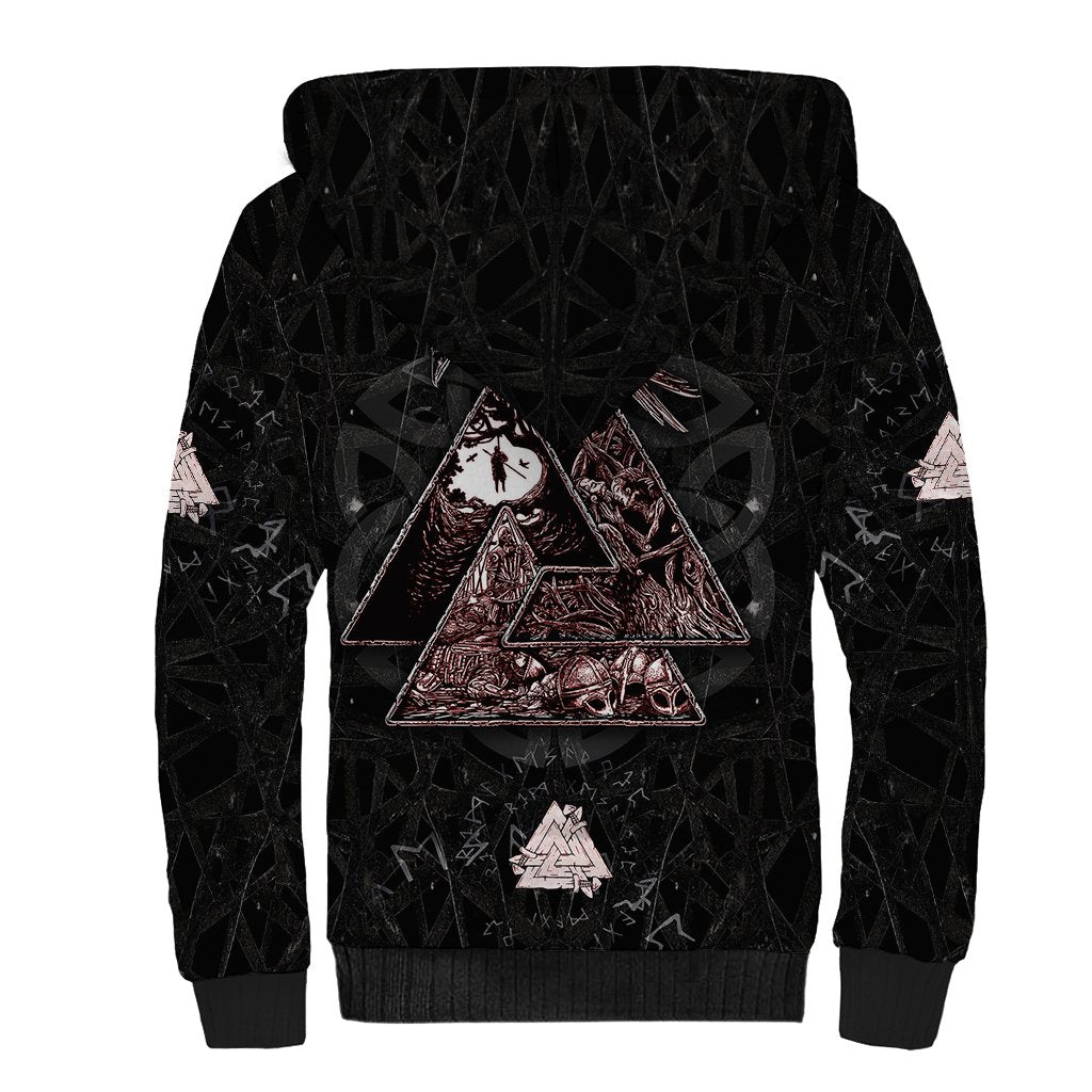 Viking Odin Sherpa Hoodie Viking Allfather's Radiance - Wonder Print Shop