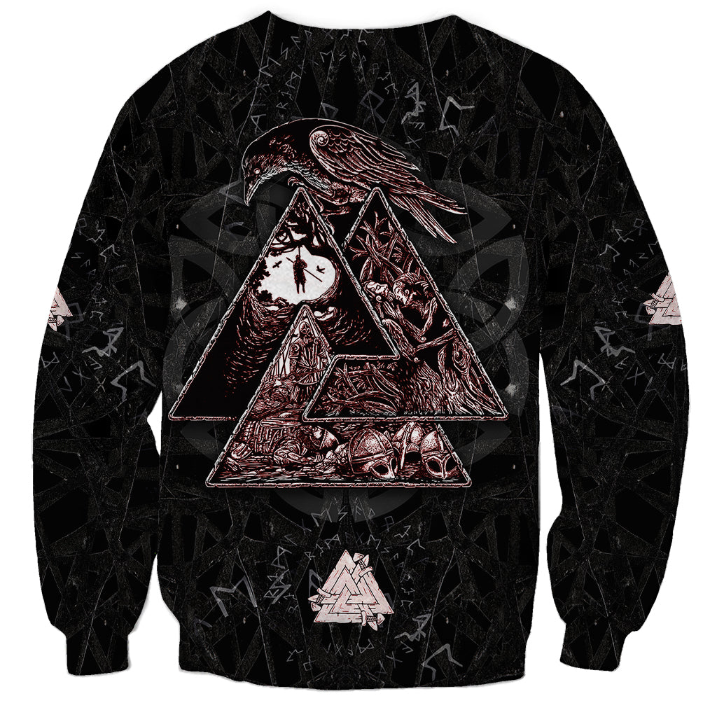 Viking Odin Sweatshirt Viking Allfather's Radiance - Wonder Print Shop