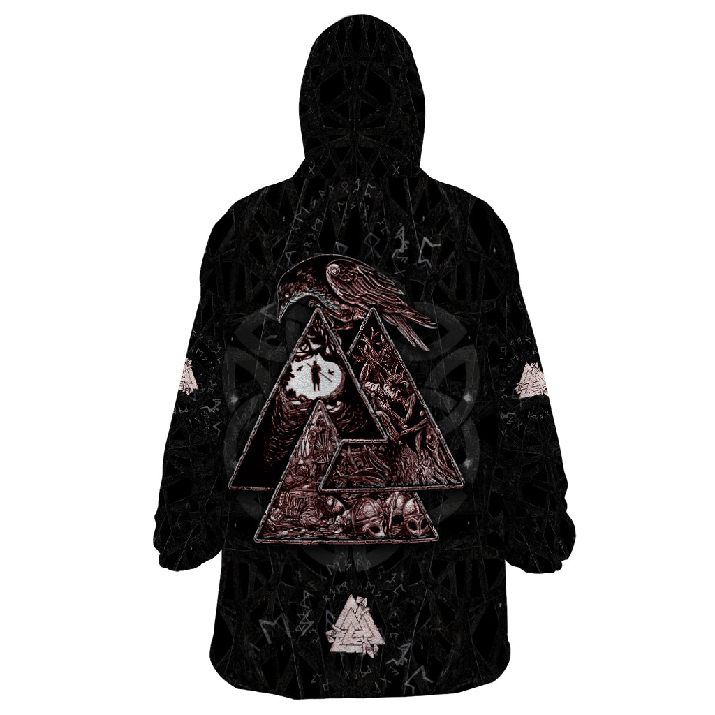 Viking Odin Wearable Blanket Hoodie Viking Allfather's Radiance - Wonder Print Shop