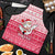 Poland Christmas Apron with Santa Riding Stork White Eagle Emblem and Red Snowflake Knit Pattern Design - Wonder Print Shop