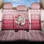 Poland Christmas Back Car Seat Cover with Santa Riding Stork White Eagle Emblem and Red Snowflake Knit Pattern Design - Wonder Print Shop
