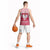 Poland Christmas Basketball Jersey with Santa Riding Stork White Eagle Emblem and Red Snowflake Knit Pattern Design - Wonder Print Shop