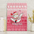 Poland Christmas Canvas Wall Art with Santa Riding Stork White Eagle Emblem and Red Snowflake Knit Pattern Design - Wonder Print Shop