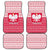 Poland Christmas Car Mats with Santa Riding Stork White Eagle Emblem and Red Snowflake Knit Pattern Design - Wonder Print Shop