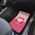Poland Christmas Car Mats with Santa Riding Stork White Eagle Emblem and Red Snowflake Knit Pattern Design - Wonder Print Shop