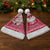 Poland Christmas Santa Hat with Santa Riding Stork White Eagle Emblem and Red Snowflake Knit Pattern Design - Wonder Print Shop