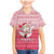 Poland Christmas Family Matching Mermaid Dress and Hawaiian Shirt with Santa Riding Stork White Eagle Emblem and Red Snowflake Knit Pattern Design - Wonder Print Shop