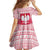 Poland Christmas Family Matching Off Shoulder Maxi Dress and Hawaiian Shirt with Santa Riding Stork White Eagle Emblem and Red Snowflake Knit Pattern Design - Wonder Print Shop
