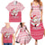 Poland Christmas Family Matching Summer Maxi Dress and Hawaiian Shirt with Santa Riding Stork White Eagle Emblem and Red Snowflake Knit Pattern Design - Wonder Print Shop