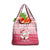 Poland Christmas Grocery Bag with Santa Riding Stork White Eagle Emblem and Red Snowflake Knit Pattern Design - Wonder Print Shop