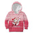 Poland Christmas Kid Hoodie with Santa Riding Stork White Eagle Emblem and Red Snowflake Knit Pattern Design - Wonder Print Shop