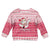 Poland Christmas Kid Ugly Christmas Sweater with Santa Riding Stork White Eagle Emblem and Red Snowflake Knit Pattern Design - Wonder Print Shop
