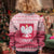 Poland Christmas Kid Ugly Christmas Sweater with Santa Riding Stork White Eagle Emblem and Red Snowflake Knit Pattern Design - Wonder Print Shop
