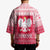 Poland Christmas Kimono with Santa Riding Stork White Eagle Emblem and Red Snowflake Knit Pattern Design - Wonder Print Shop