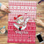 Poland Christmas Puzzle with Santa Riding Stork White Eagle Emblem and Red Snowflake Knit Pattern Design - Wonder Print Shop