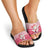 Poland Christmas Slide Sandals with Santa Riding Stork White Eagle Emblem and Red Snowflake Knit Pattern Design - Wonder Print Shop