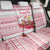 Poland Christmas Back Car Seat Cover with Santa Children Gingerbread Map Outline and Red Snowflake Knit Pattern Design - Wonder Print Shop