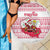 Poland Christmas Beach Blanket with Santa Children Gingerbread Map Outline and Red Snowflake Knit Pattern Design - Wonder Print Shop